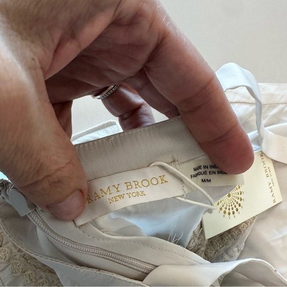 Ramy Brook Sleeveless Tank, Embroidered, Sequin, Soft Beige - Picture 4 of 6